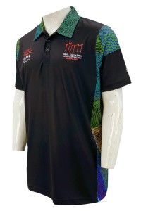 Tailor Made Mesh Polo Shirt Design Dye Sublimation Polo Shirt 2 Buttons Dye Sublimation Design Company P1324